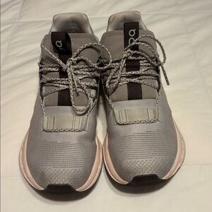 On Running Women's Sneakers in Light Gray and Dark Brown